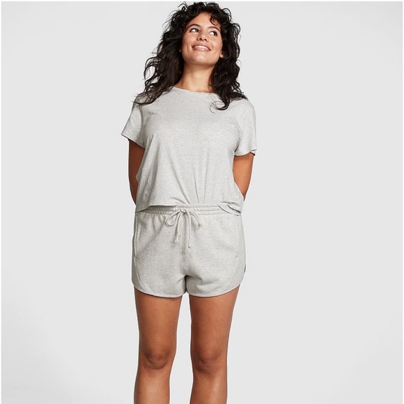 Victoria’s Secret PINK XL Dreamer Cotton Tee Heather Gray NWT - Picture 4 of 4